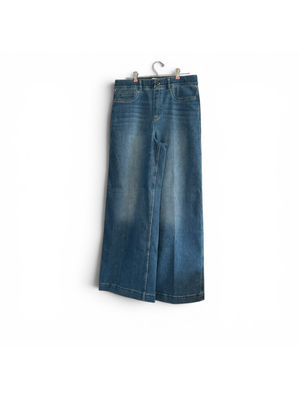 Spanx Everywear Wide Leg Jeans Stonewashed High Waisted